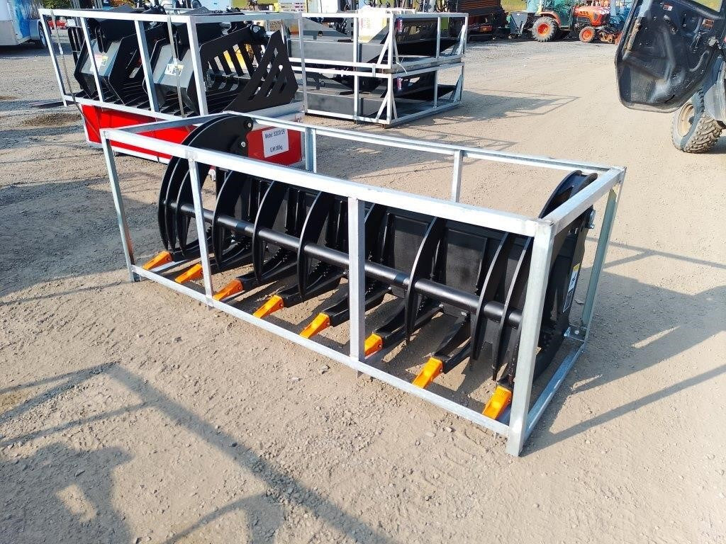 78" Skid steer universal root rake (root grapple)