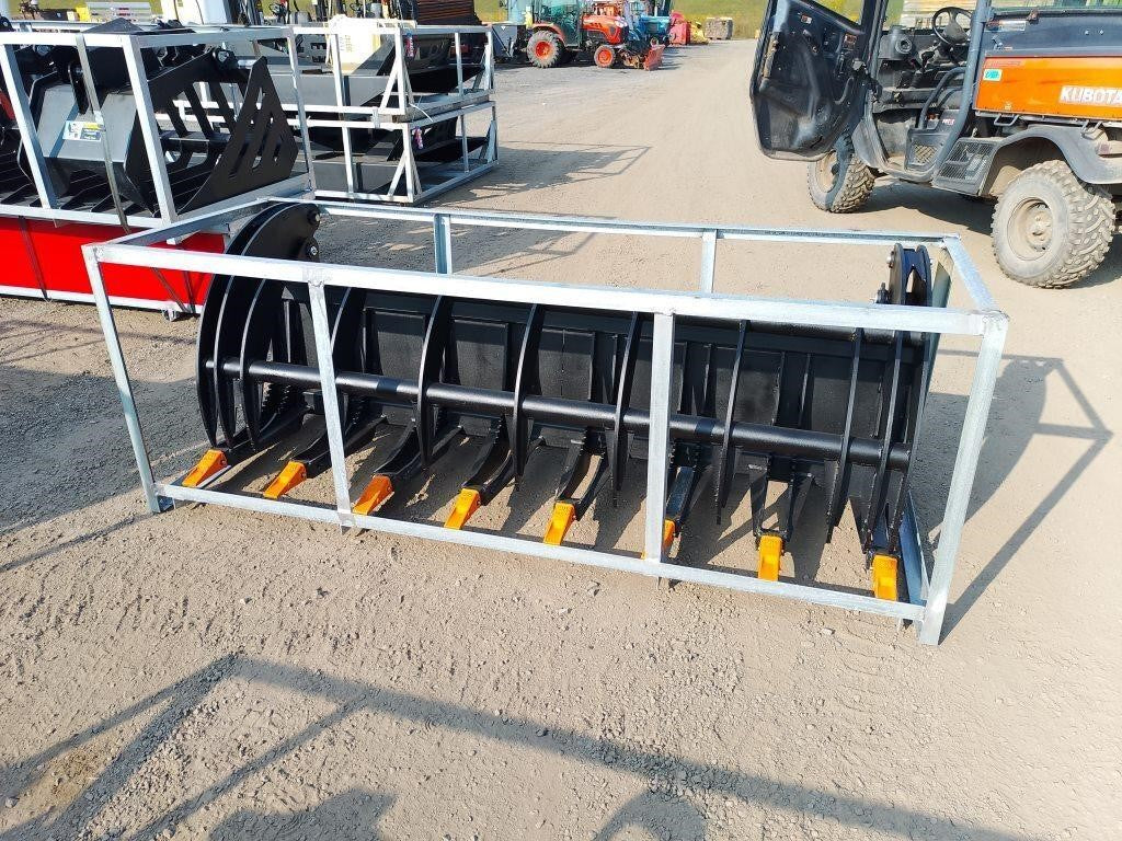 78" Skid steer universal root rake (root grapple)